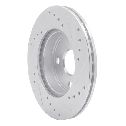 R1 Concepts R1 85-88 Chevrolet Nova Front Left Drilled & Slotted Silver Brake Rotor