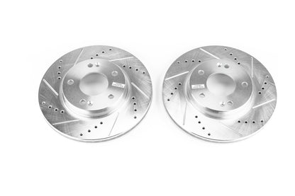PowerStop Power Stop 17-19 Hyundai Ioniq Front Evolution Drilled & Slotted Rotors - Pair