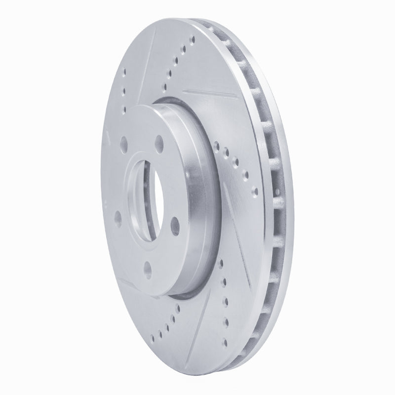 R1 Concepts R1 12-18 Ford Focus Front Left Drilled & Slotted Silver Brake Rotor