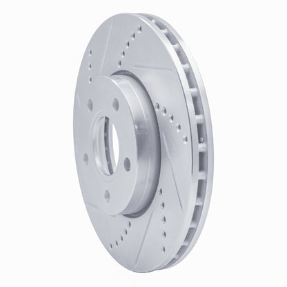 R1 Concepts R1 12-18 Ford Focus Front Left Drilled & Slotted Silver Brake Rotor