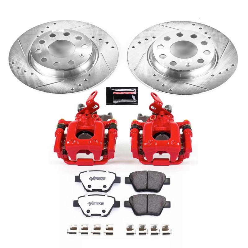 PowerStop Power Stop 10-12 Audi A3 Rear Z26 Street Warrior Brake Kit w/Calipers