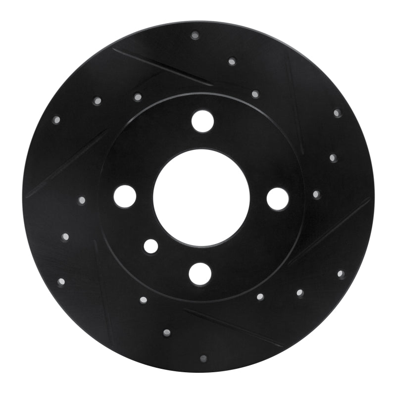 R1 Concepts R1 77-83 BMW 320I (USA/Canada) Front Right Drilled & Slotted Black Brake Rotor