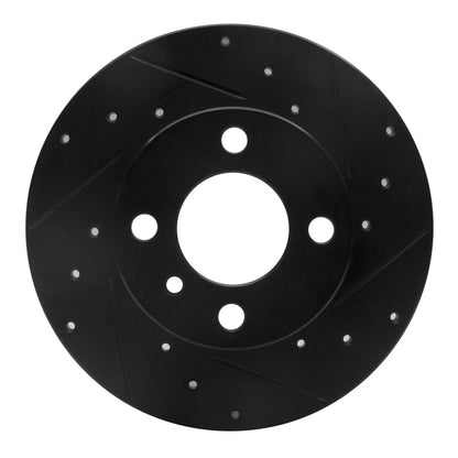 R1 Concepts R1 77-83 BMW 320I (USA/Canada) Front Right Drilled & Slotted Black Brake Rotor