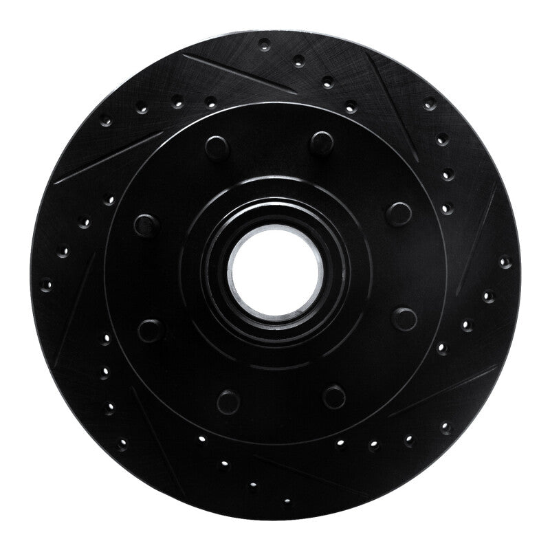 R1 Concepts R1 92-02 Chevrolet C2500 Front Right Drilled & Slotted Black Brake Rotor