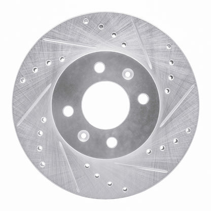 R1 Concepts R1 06-12 Dodge Attitude (Mexico) Front Right Drilled & Slotted Silver Brake Rotor