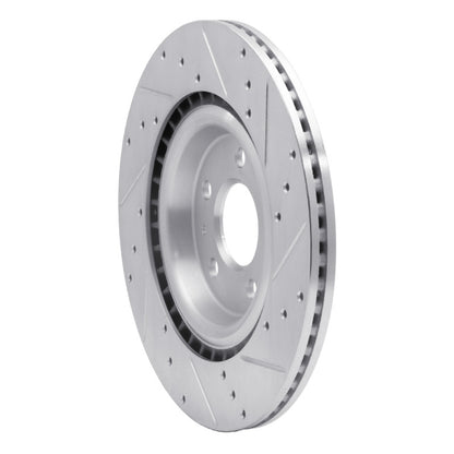 R1 Concepts R1 2008-2025 Audi A7 Quattro Rear Left Drilled & Slotted Silver Brake Rotor