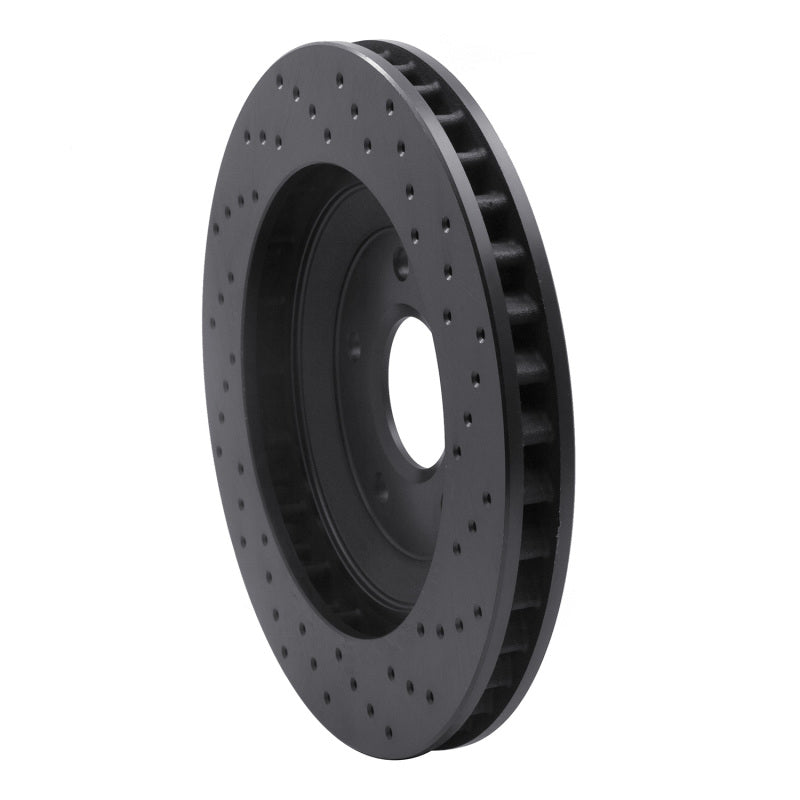 R1 Concepts R1 97-9 Chevrolet Corvette Right Front Drilled Black Brake Rotor