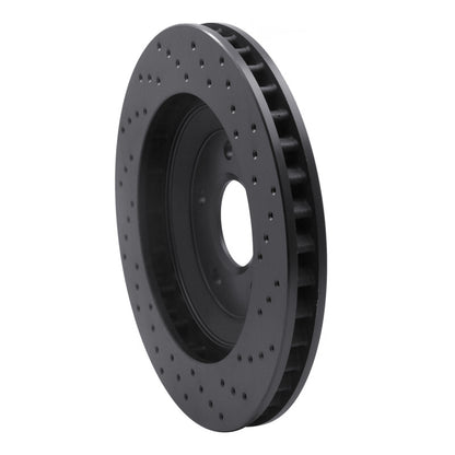 R1 Concepts R1 97-9 Chevrolet Corvette Right Front Drilled Black Brake Rotor