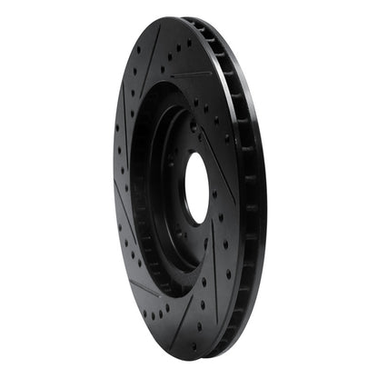R1 Concepts R1 97-05 Acura NSX Rear Right Drilled & Slotted Black Brake Rotor