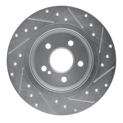 R1 Concepts R1 08-15 Mercedes-Benz C300 Sedan Rear Left Drilled & Slotted Silver Brake Rotor