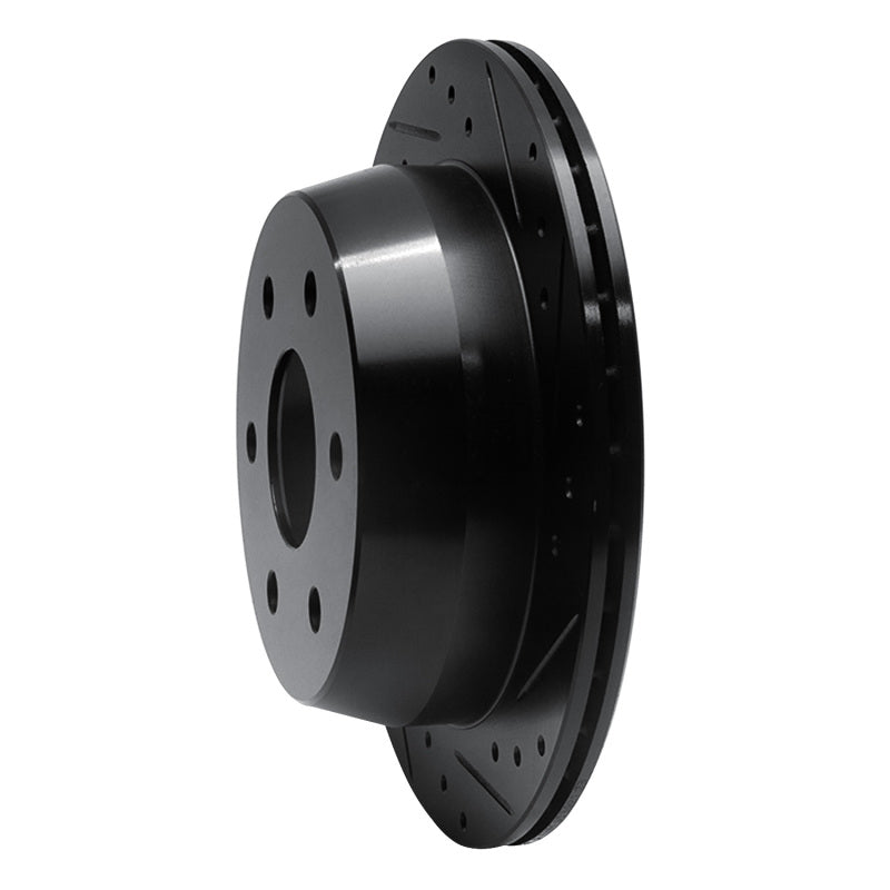 R1 Concepts R1 99-07 Chevrolet Suburban 1500 Rear Right Drilled & Slotted Black Brake Rotor