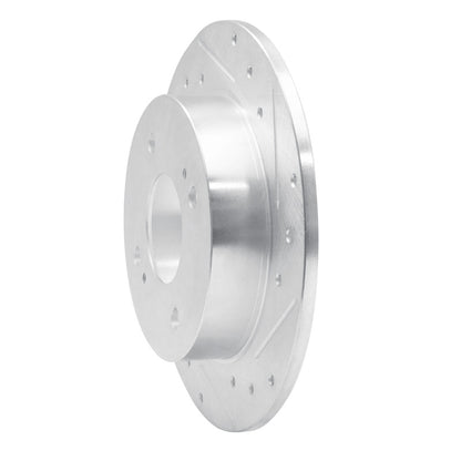 R1 Concepts R1 90-06 Infiniti G20 Rear Right Drilled & Slotted Silver Brake Rotor