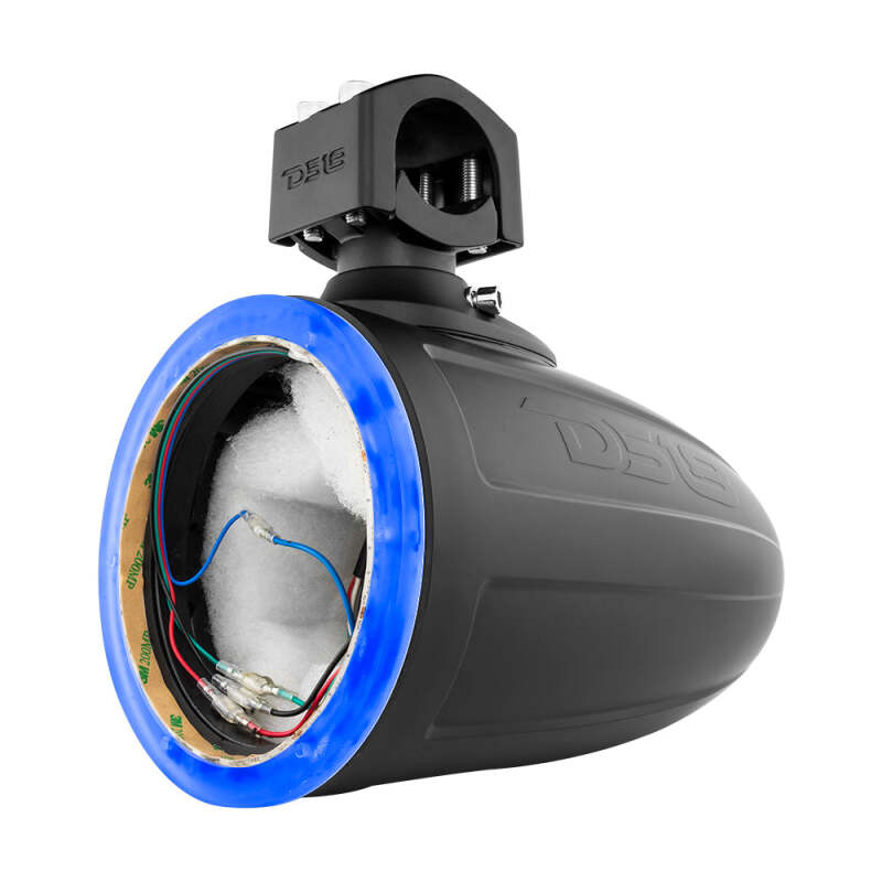 DS18 Marine And Powersports Towers Speakers Not Included 6.5in RGB LED Lights Black