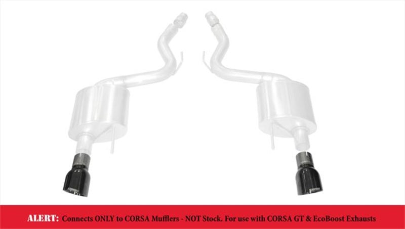 CORSA Performance Corsa 2015-2025 Ford Mustang GT 3.0in Inlet / 4.5in Outlet Black PVD Tip Kit (For Corsa ExhaustOnly)