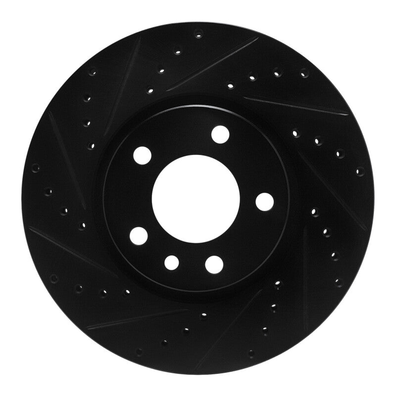 R1 Concepts R1 97-01 Cadillac CATERA Front Left Drilled & Slotted Black Brake Rotor