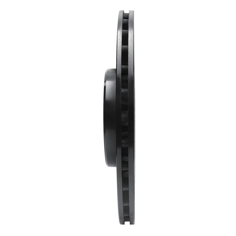 R1 Concepts R1 2017-2025 Alfa Romeo Stelvio Rear Left Drilled & Slotted Black Brake Rotor
