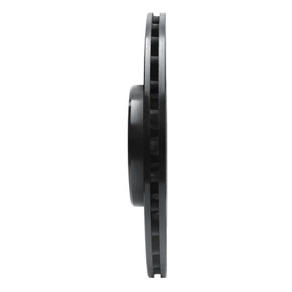 R1 Concepts R1 2017-2025 Alfa Romeo Stelvio Rear Left Drilled & Slotted Black Brake Rotor
