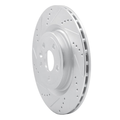R1 Concepts R1 17-20 Jaguar F-Pace Rear Left Drilled & Slotted Silver Brake Rotor