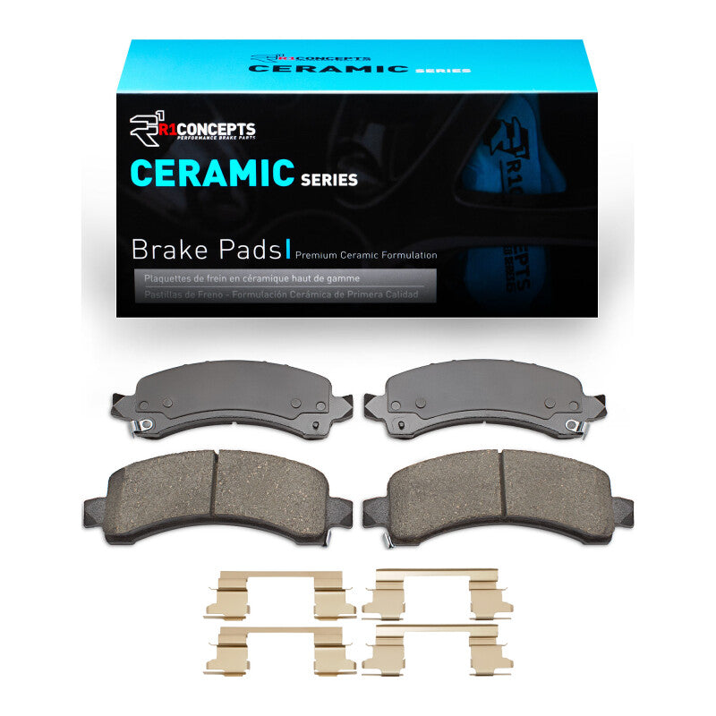 R1 Concepts R1 02-14 Cadillac Escalade EXT Rear Ceramic Pads & Hardware Kit