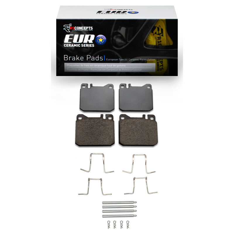 R1 Concepts R1 73-79 Mercedes-Benz 300SD Front Euro Ceramic Pads & Hardware Kit