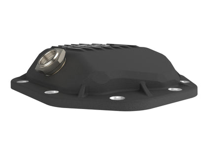aFe 19-25 GM Trucks Front Diff Cover - Black w/ Machined Fins