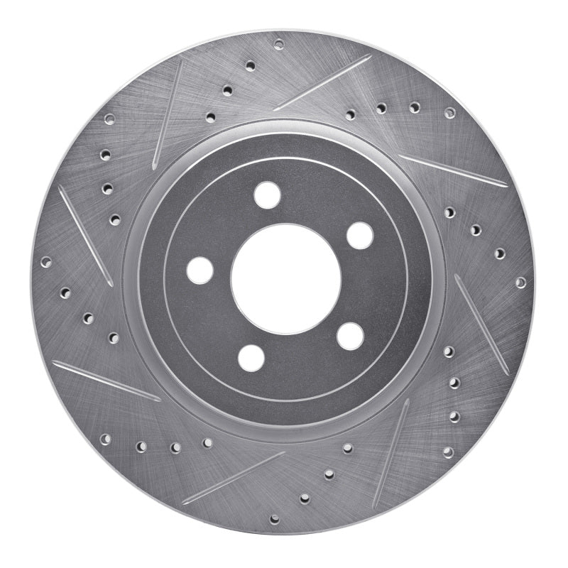 R1 Concepts R1 05-23 Chrysler 300 Front Left Drilled & Slotted Silver Brake Rotor