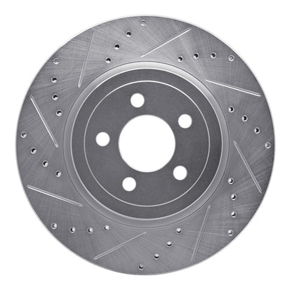 R1 Concepts R1 05-23 Chrysler 300 Front Left Drilled & Slotted Silver Brake Rotor