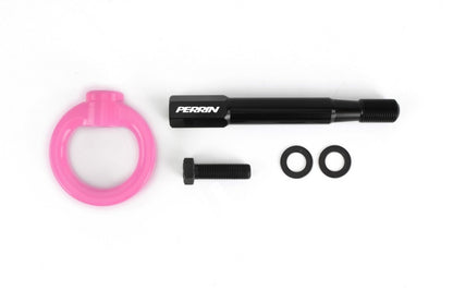 Perrin Performance PERRIN 18-21 Subaru WRX & STI / 13-25 BRZ / 17-20 Toyota 86 Tow Hook Kit (Front) - Hyper Pink