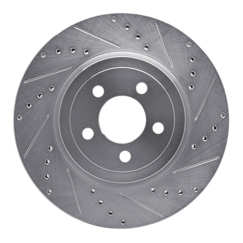 R1 Concepts R1 05-23 Chrysler 300 Front Right Drilled & Slotted Silver Brake Rotor