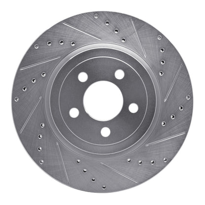 R1 Concepts R1 05-23 Chrysler 300 Front Right Drilled & Slotted Silver Brake Rotor