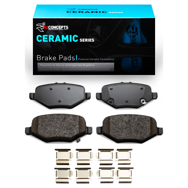 R1 Concepts R1 13-19 Ford Explorer Rear Ceramic Brake Pads & Hardware Kit