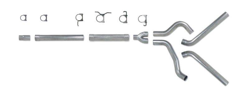 Diamond Eye Performance Diamond Eye KIT 4in Catback MFLR RPLCMENT PIPE DUAL AL: 94-97 FORD 7.3L F250/F350 PWRSTROKE