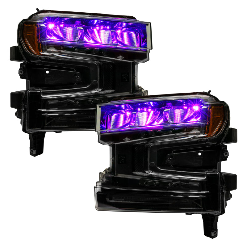 ORACLE Lighting Oracle 19-21 Silverado/Sierra 1500 RGB Demon Eye Headlight Kit - w/o Controller