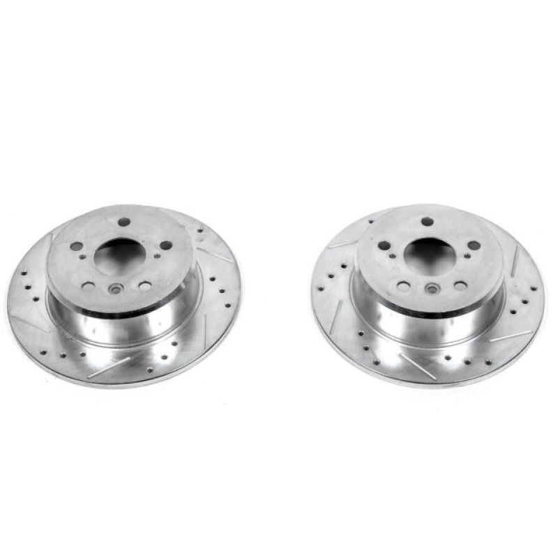 PowerStop Power Stop 92-96 Lexus ES300 Rear Evolution Drilled & Slotted Rotors - Pair