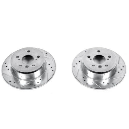 PowerStop Power Stop 92-96 Lexus ES300 Rear Evolution Drilled & Slotted Rotors - Pair