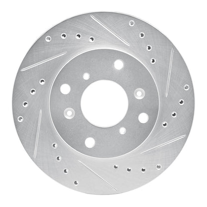 R1 Concepts R1 1998-2002 Acura CL Front Right Drilled & Slotted Silver Brake Rotor