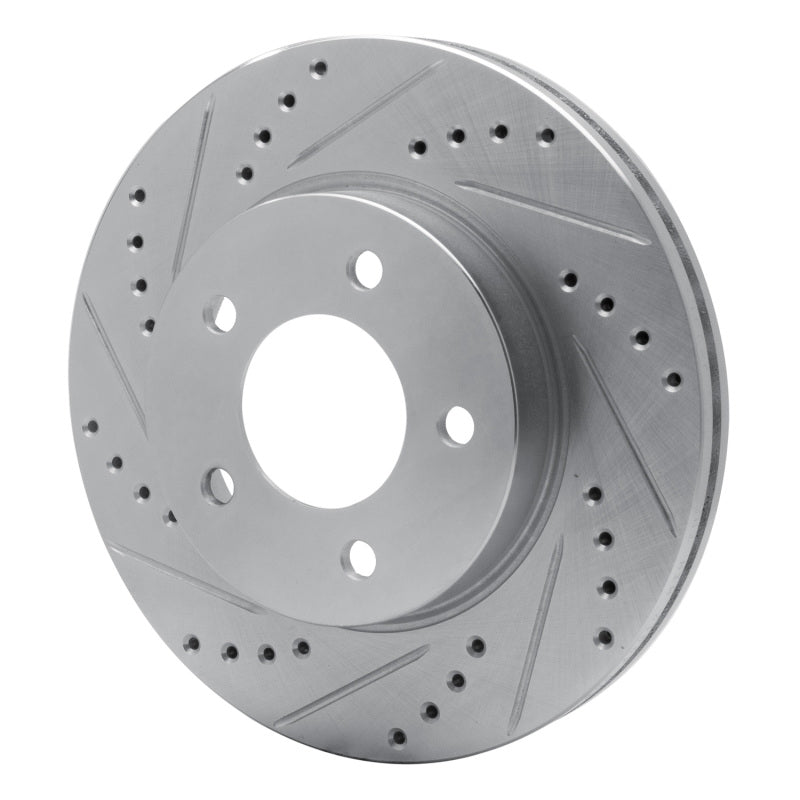 R1 Concepts R1 98-00 Chrysler LHS Front Left Drilled & Slotted Silver Brake Rotor