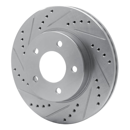 R1 Concepts R1 98-00 Chrysler LHS Front Left Drilled & Slotted Silver Brake Rotor