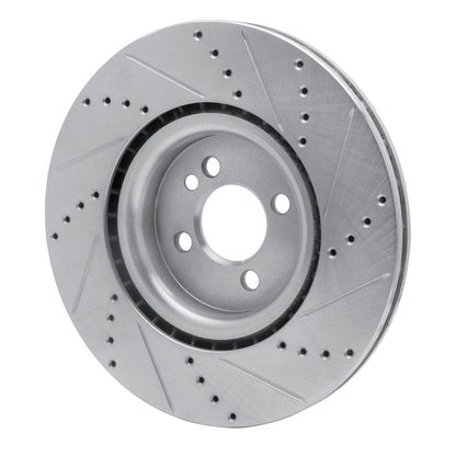 R1 Concepts R1 13-13 Mini Cooper (Excl Clubman) Front Left Drilled & Slotted Silver Brake Rotor