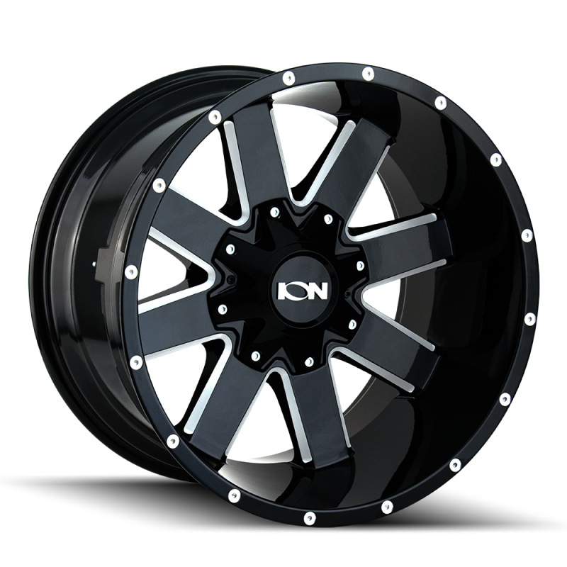 ION Wheels ION Type 141 18x9 / 8x180 BP / 0mm Offset / 124.1mm Hub Gloss Black Milled Wheel