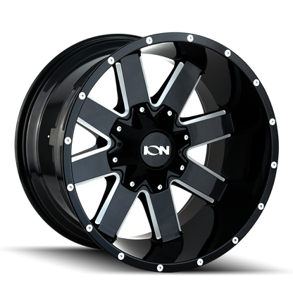 ION Wheels ION Type 141 17x9 / 5x114.3 BP / 18mm Offset / 87mm Hub Gloss Black Milled Wheel
