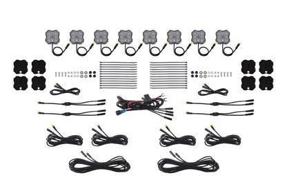 Diode Dynamics Rock Light - Red/White - M8 Magnet 8-Pack