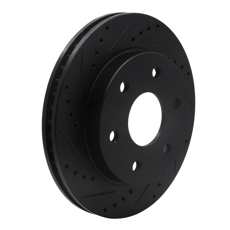 R1 Concepts R1 99-08 Cadillac Escalade ESV Front Left Drilled & Slotted Black Brake Rotor