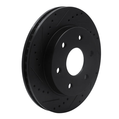 R1 Concepts R1 99-08 Cadillac Escalade ESV Front Left Drilled & Slotted Black Brake Rotor
