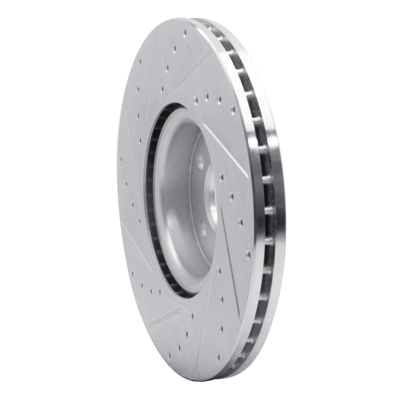 R1 Concepts R1 16-17 Volvo XC60 Front Right Drilled & Slotted Silver Brake Rotor