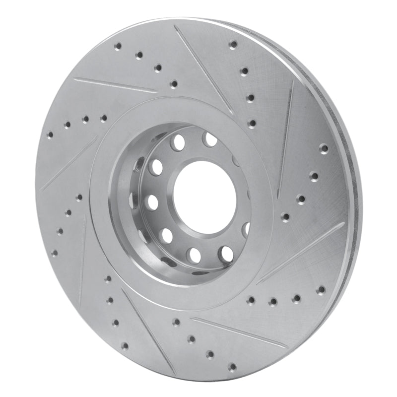 R1 Concepts R1 02-05 Volkswagen Passat (USA/Canada) Front Left Drilled & Slotted Silver Brake Rotor