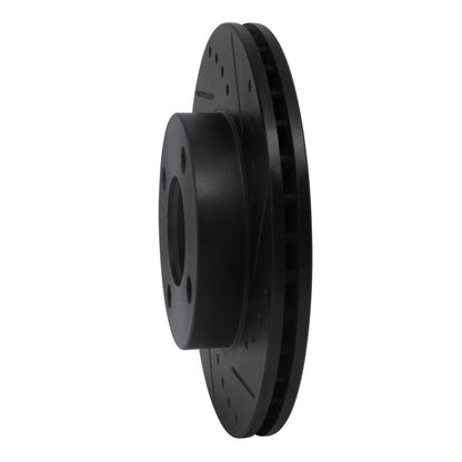 R1 Concepts R1 90-91 Audi 90 Quattro Front Right Drilled & Slotted Black Brake Rotor