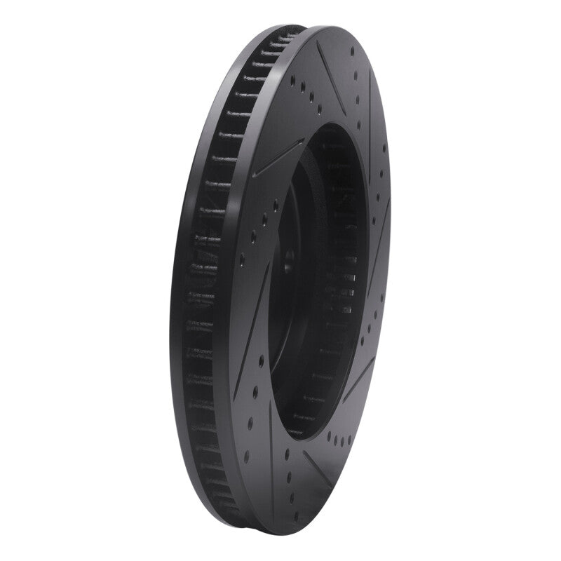R1 Concepts R1 97-05 Buick Park Avenue Front Left Drilled & Slotted Black Brake Rotor