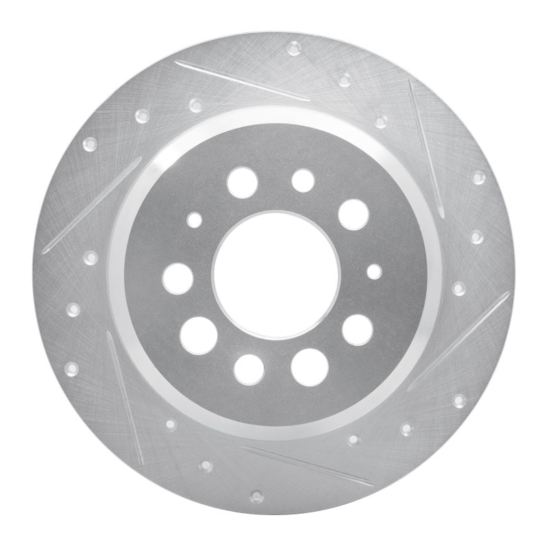 R1 Concepts R1 67-74 Volvo 164 Rear Right Drilled & Slotted Silver Brake Rotor