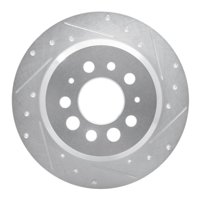 R1 Concepts R1 67-74 Volvo 164 Rear Right Drilled & Slotted Silver Brake Rotor